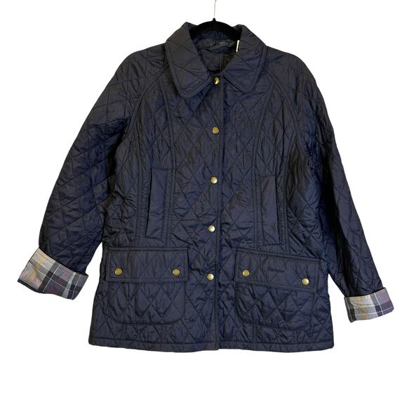 Barbour Summer Beadnell Lightweight Quilt Jacket Classic Navy Women 10 NWOT - Picture 2 of 11
